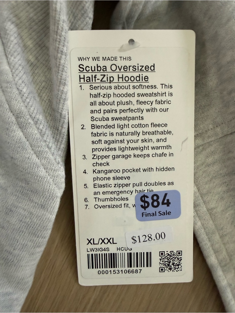 Lululemon Scuba Oversized Half Zip Hoodie Ashton Rose XL/XXL - Picture 5 of 5